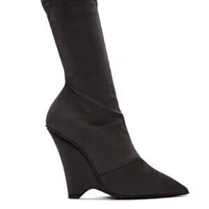 Yeezy season 8 Satin sock boot wedge heels